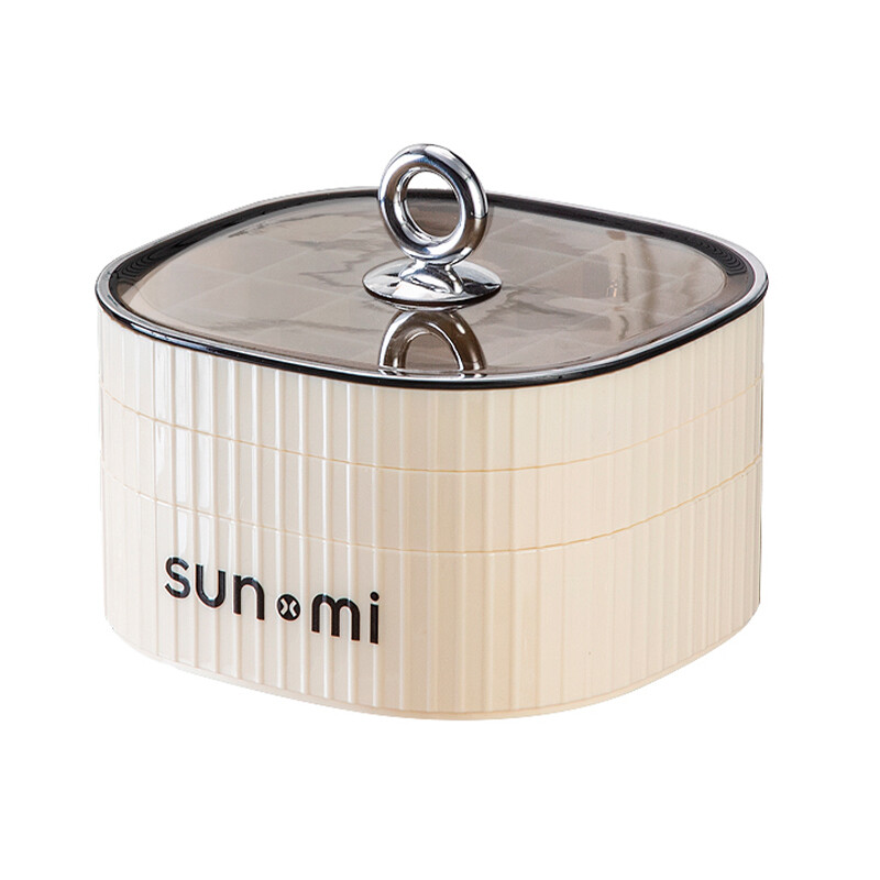 Jewelry Storage Box High-Capacity Multi-Layer Compartment Earrings Necklace Ring Watc