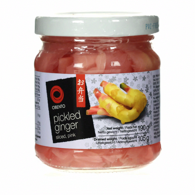 Eingelegter Pinker Ingwer, in Scheiben geschnitten