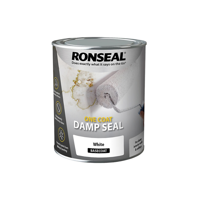 Ronseal One Coat Damp Seal - White - 750ml