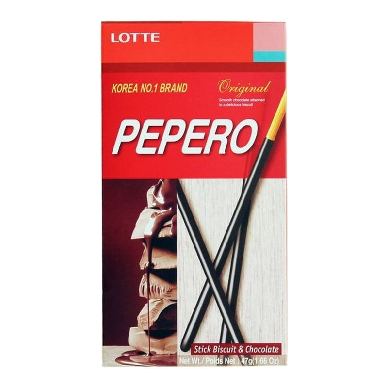 LOTTE PEPERO Keksstäbchen Schokolade Original 47 g