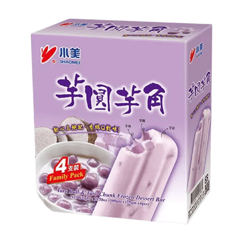 SHAOMEI Taro Ball & Taro Chunk Frozen Dessert Bar 300 g