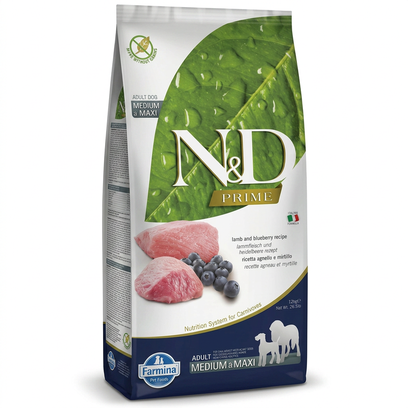 Farmina N&D Premium Lamm Adult Mittelgroßer bis großer Hunde-Nassfutter, 12 kg