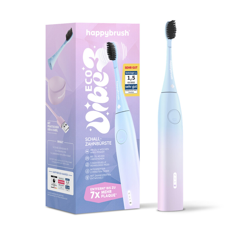 happybrush Elektrische Zahnbürste Eco Vibe 3 Sunrise, 1 St
