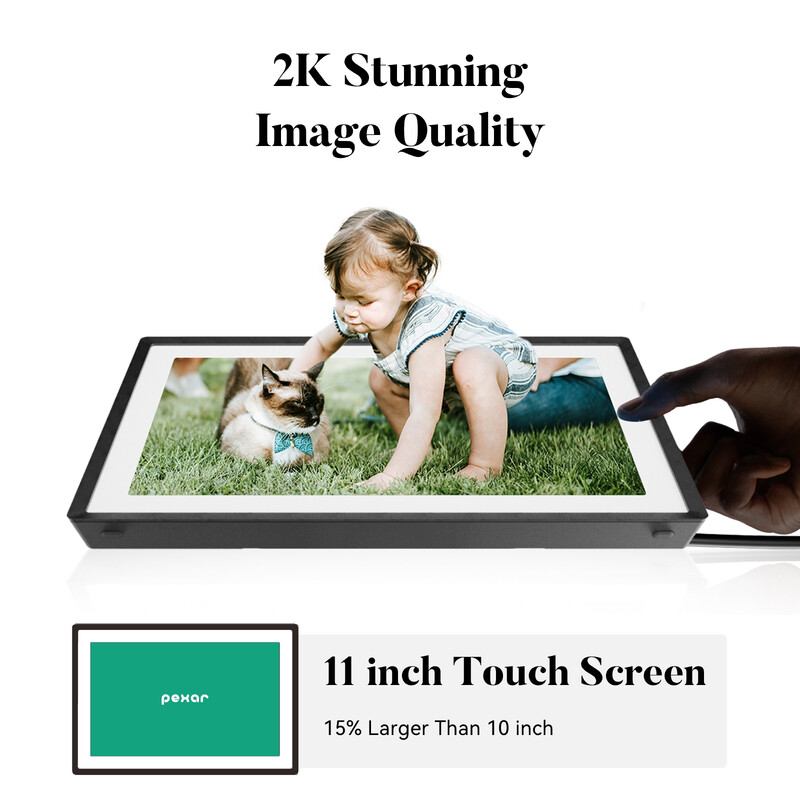 by Lexar WiFi Digital Picture Frame 11″ | Yahoo Tech Best Tested Frame 2025 | 2K Reso