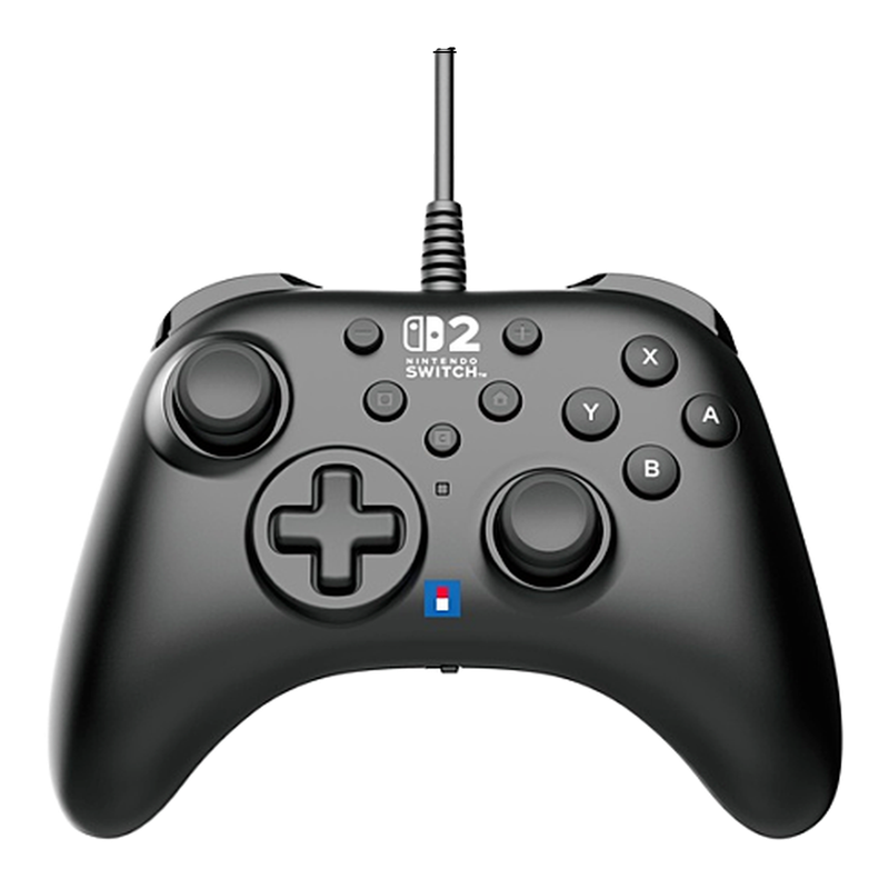 HORI Manette filaire Horipad Turbo pour Switch et Switch 2 - Noir