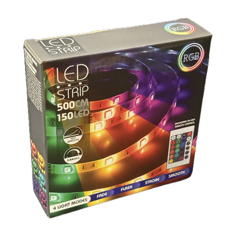LEDSTRIP 3MTR 90 LED MULTI CLR