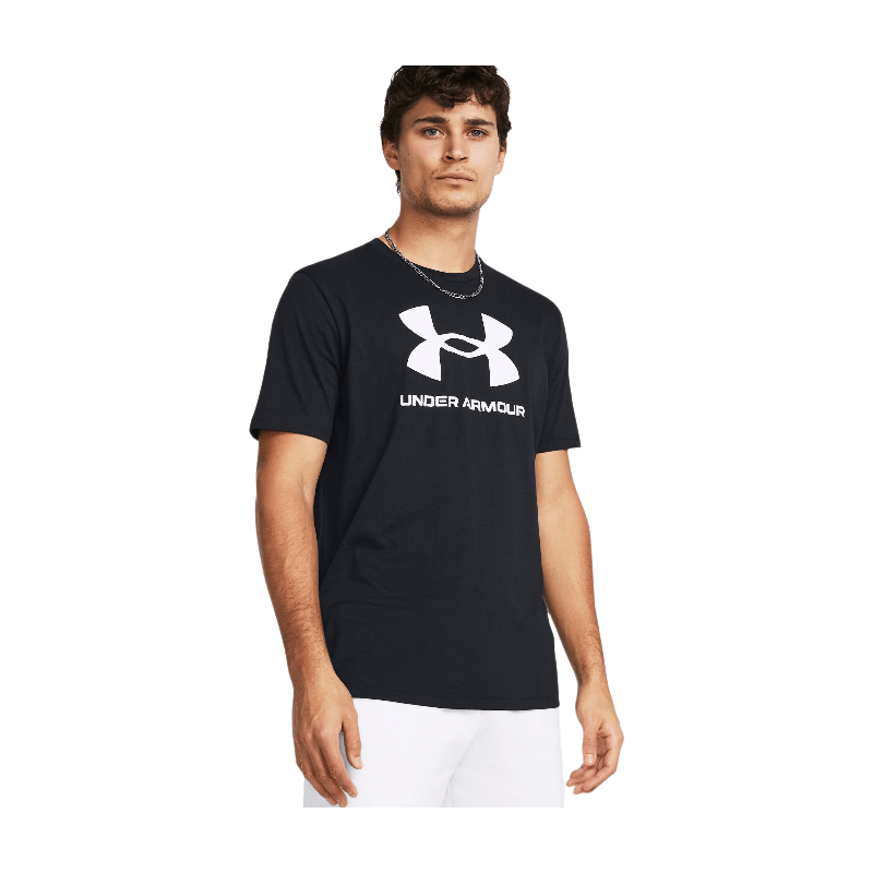 Under Armour Heren T-shirt Korte Mouwen Zwart / Wit Sportstyle Collectie S