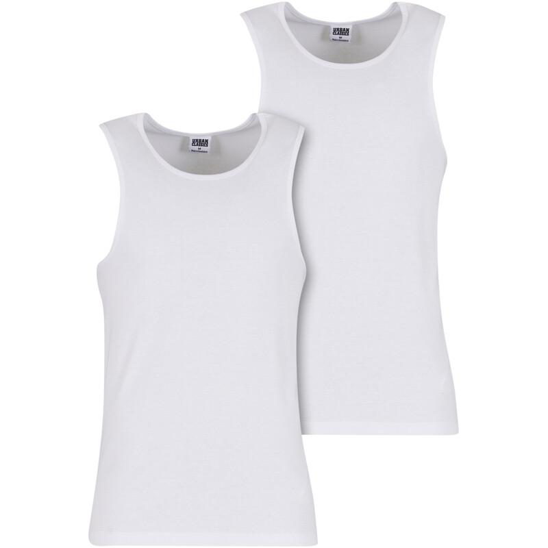 Urban Classics Ripp-Unterhemd 2er-Pack weiß+weiß