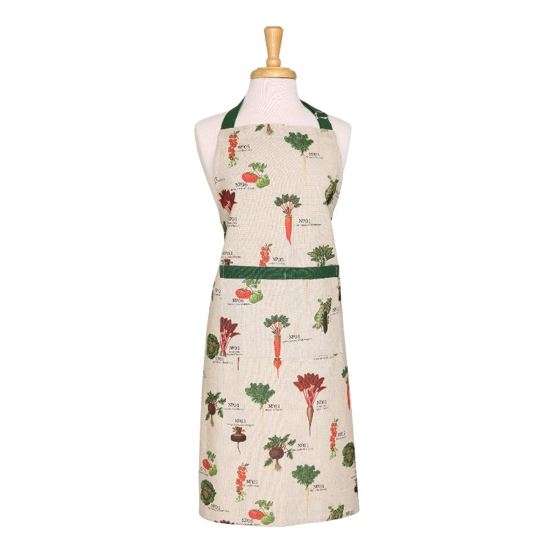 by Dexam Apron Benary Vegetables 100% Cotton Stone/Green