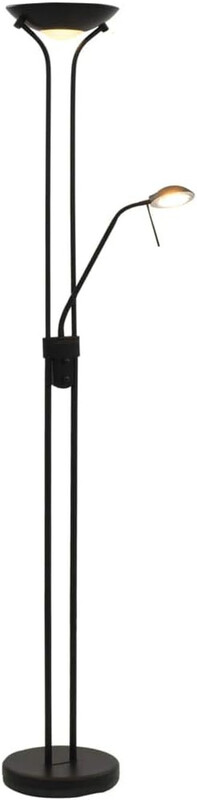 VidaXL LED Vloerlamp - Dimbaar, 23 W, zwart, 180 cm