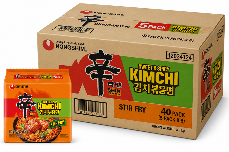 Nongshim Shin Ramyun Kimchi Roerbak Instant Noedels 40 x 137 g