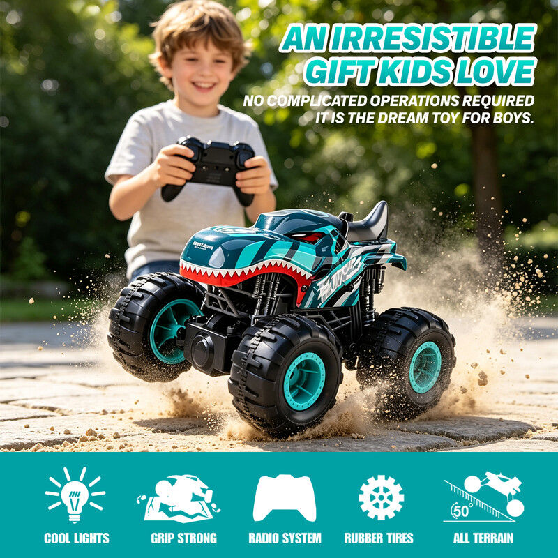 2,4 GHz 1:16 schaal offroad monstertruck (spraylicht, licht en muziek)