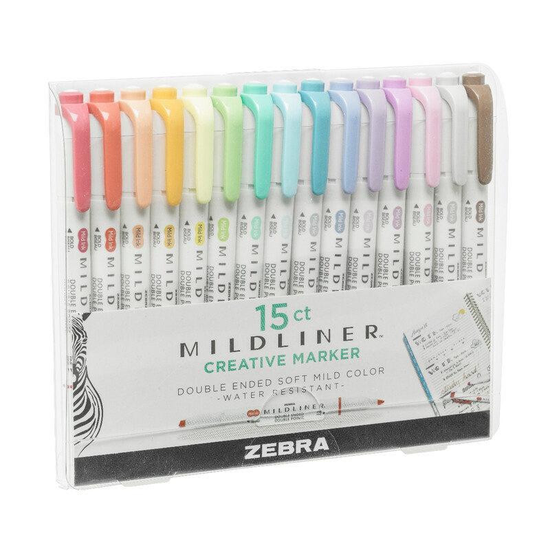 MILDLINER Highlighter 15 Pack Assorted Colours