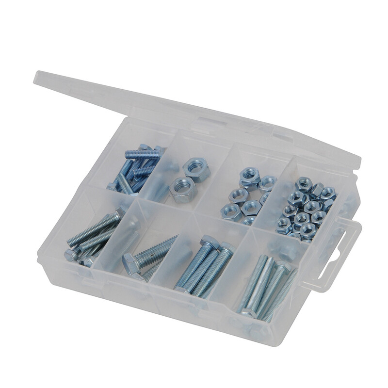 Hex Bolts & Nuts Pack 75pce