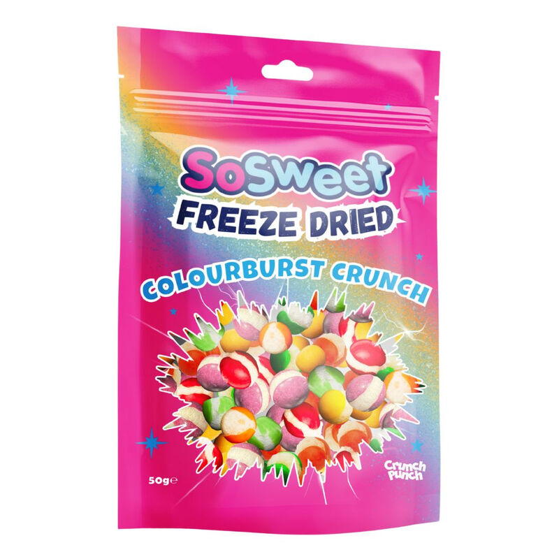 Freeze Dried Sweets Colourburst Crunch Pouch 50g