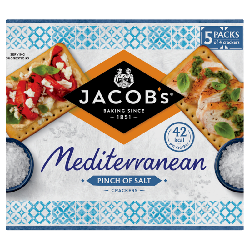 Jacob's Mediterranean Pinch Of Salt Crackers 190g