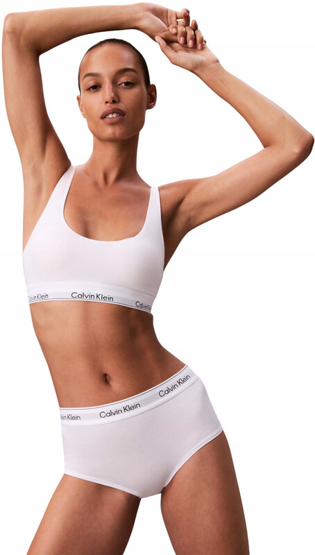 Calvin Klein dameskorte broek LV00QF8527 wit katoen modal elastaan S