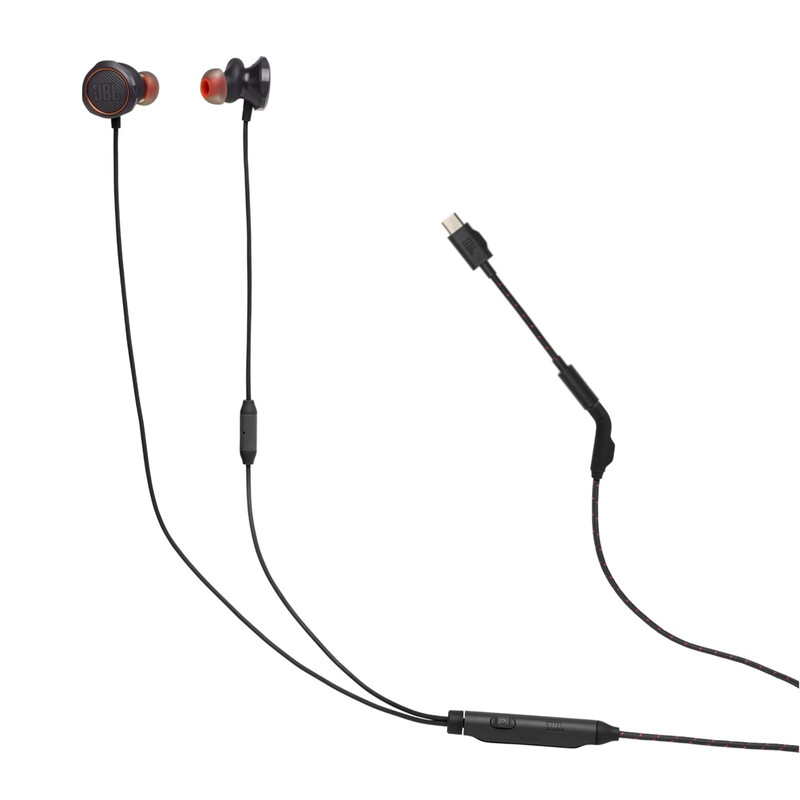 JBL QUANTUM 50 kabelgebundene Gaming-In-Ear-Kopfhörer mit USB-C-Dongle, schwarz