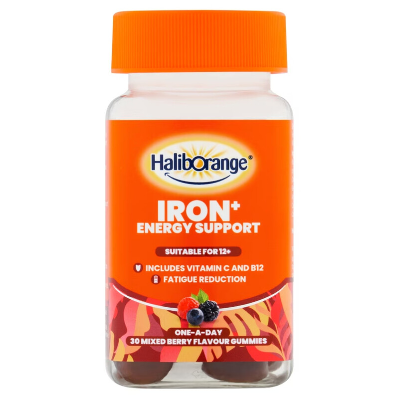 Haliborange Adult Iron Energy & Immune Support Mixed Berry Gummies - 30 Gummies