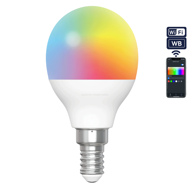 Aigostar WB-Smart-Lampen-G45-6,5 W-RGB+2700 K-6500 K-555 lm-E14
