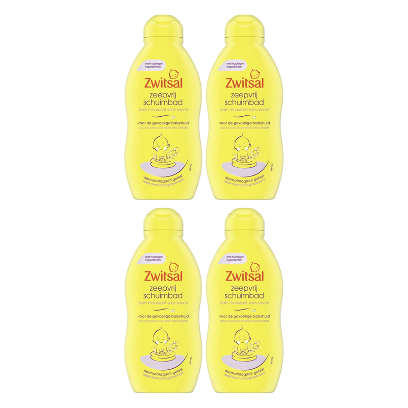 Zwitsal Bain - Bain moussant sans savon 200 ml*4