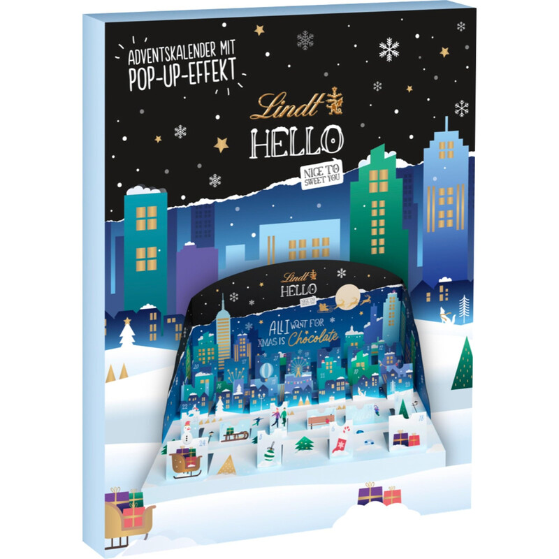 Lindt Hello Schokolade Pop Up Adventskalender 243 g