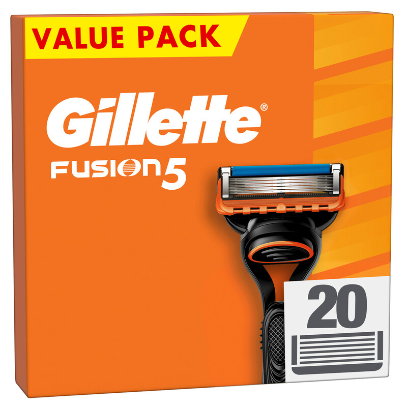 Gillette Fusion5 Ersatzklingen: 20 Klingen mit größerem Gleitstreifen für eine gründliche und komfortable Rasur