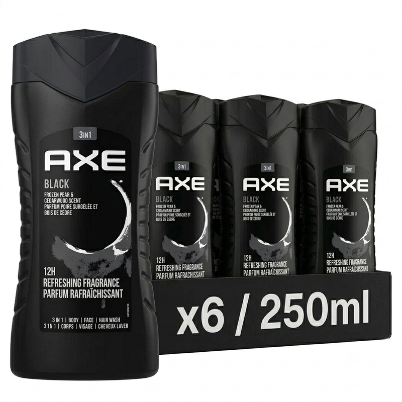 AXE douchegel - Black 250 ml (6-pack)