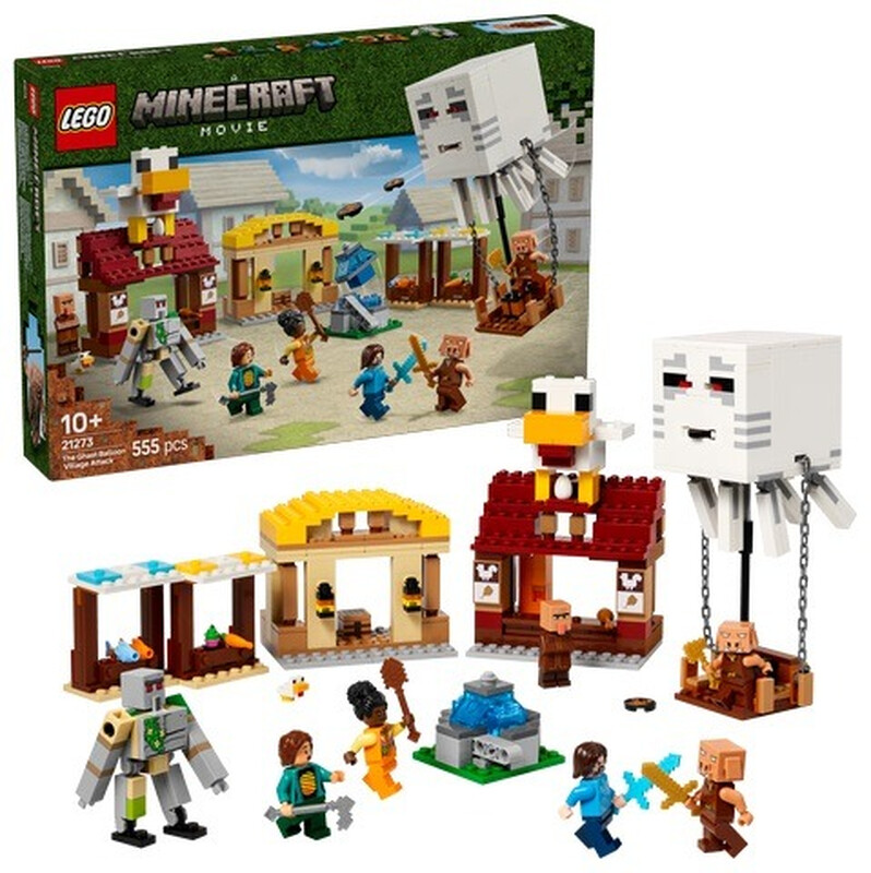 LEGO Minecraft 21273 Set Attaque du Village avec Ballon Ghas