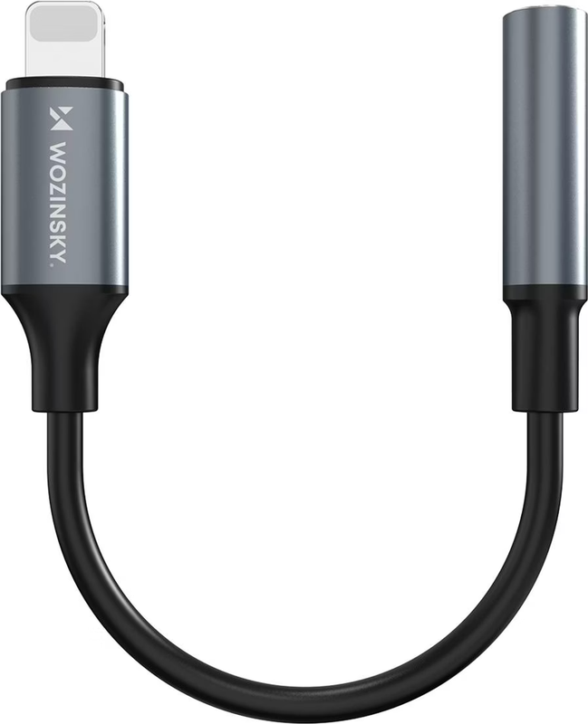 Wozinsky WALJ-01 Lightning-Adapter - 3,5mm Mini-Klinke - Schwarz