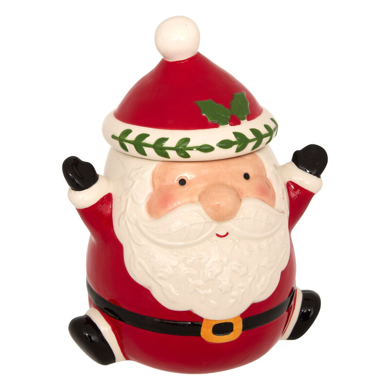 Pot à biscuits Feeric Santa, en céramique, 23,5 cm