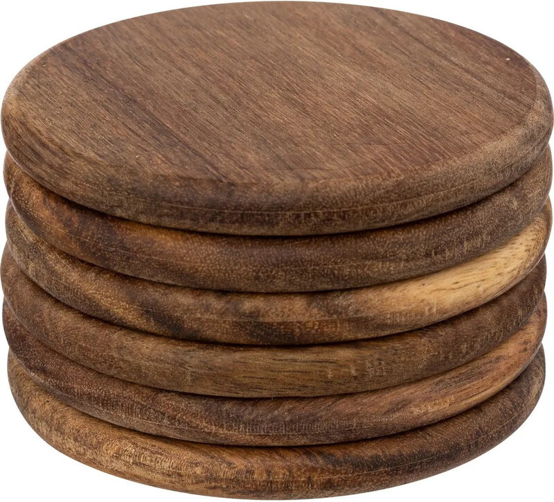 Secret de Gourmet 6er-Set Akazien-Untersetzer, Durchmesser 10 Cm