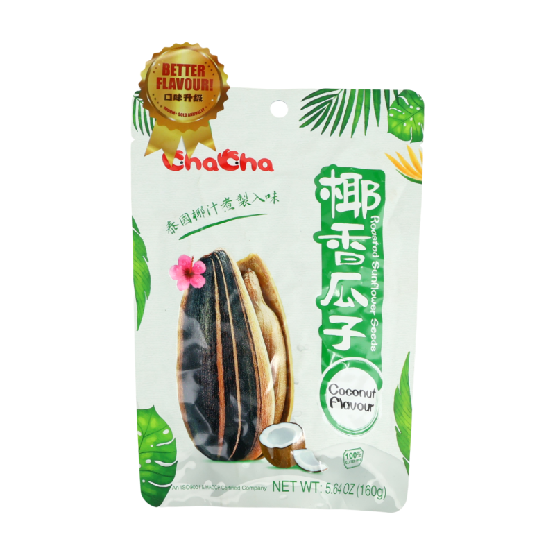 Chacha Coconut-Flavored Sunflower Seeds Melon Seeds Coconut Flavor 160 G