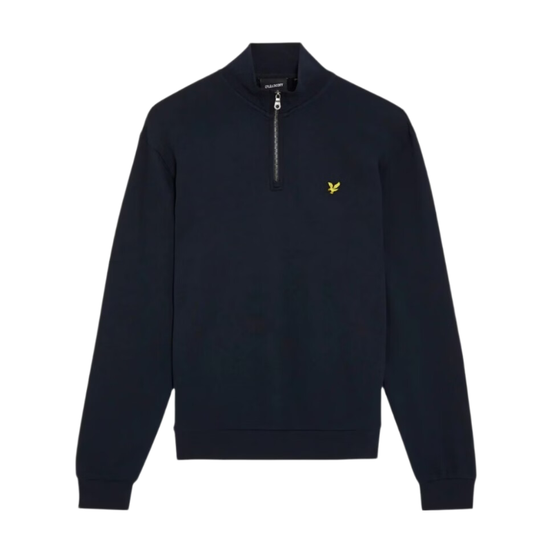 Cotton Loopback 1/4 Zip Sweatshirt - Dark Navy