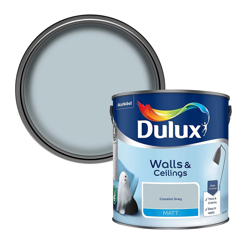 Dulux Matt Emulsion Paint - Coastal Grey - 2.5L