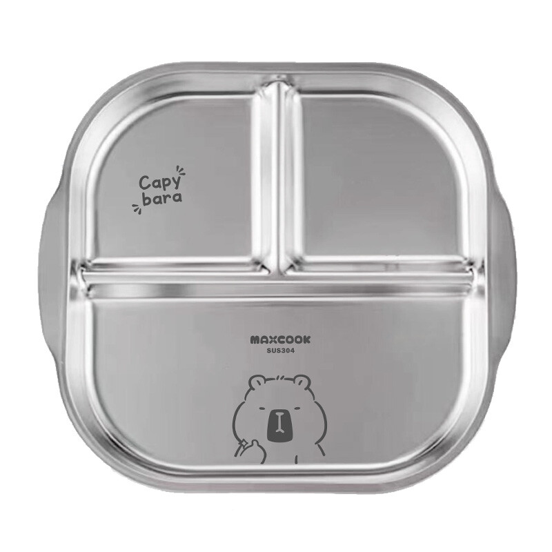Maxcook 304 Rvs Vierkante 3-Vakken Schotel - Capivara