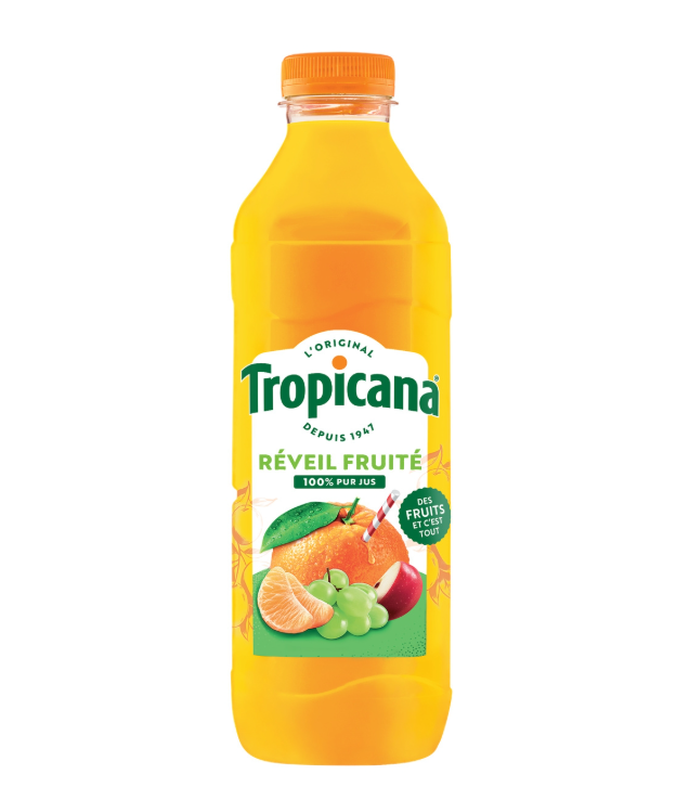 Jus Multifruits Réveil Fruité Pur Jus Tropicana La Bouteille De - vue 2