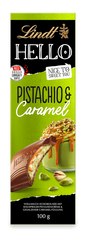 Lindt Hello Pistazie & Salziges Karamell Schokolade 100 g