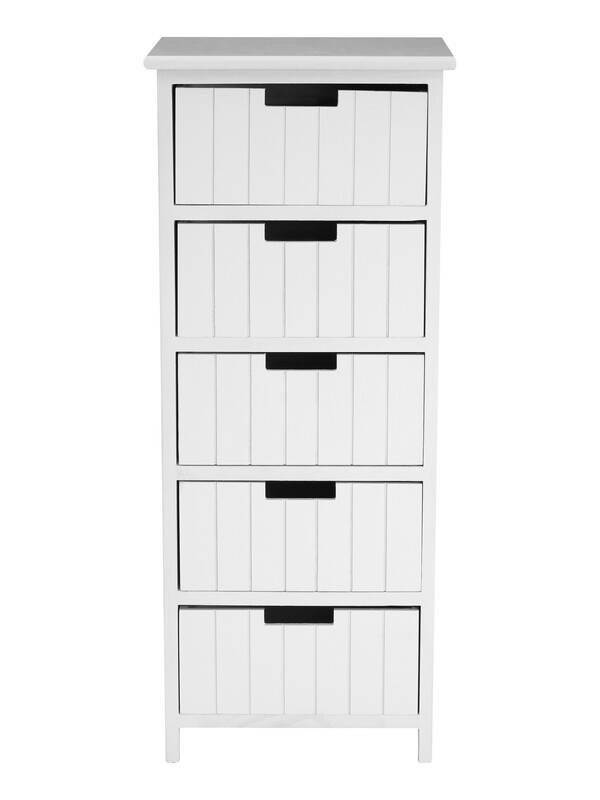Storage Unit New England 5 Drawer White