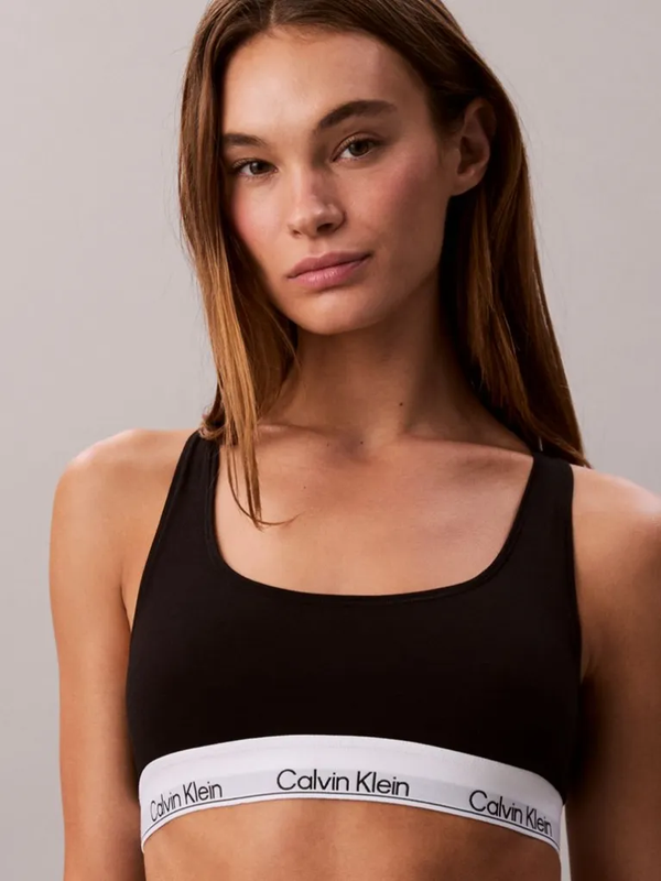 Calvin Klein Icon Cotton Modal Unlined Bralette - Black