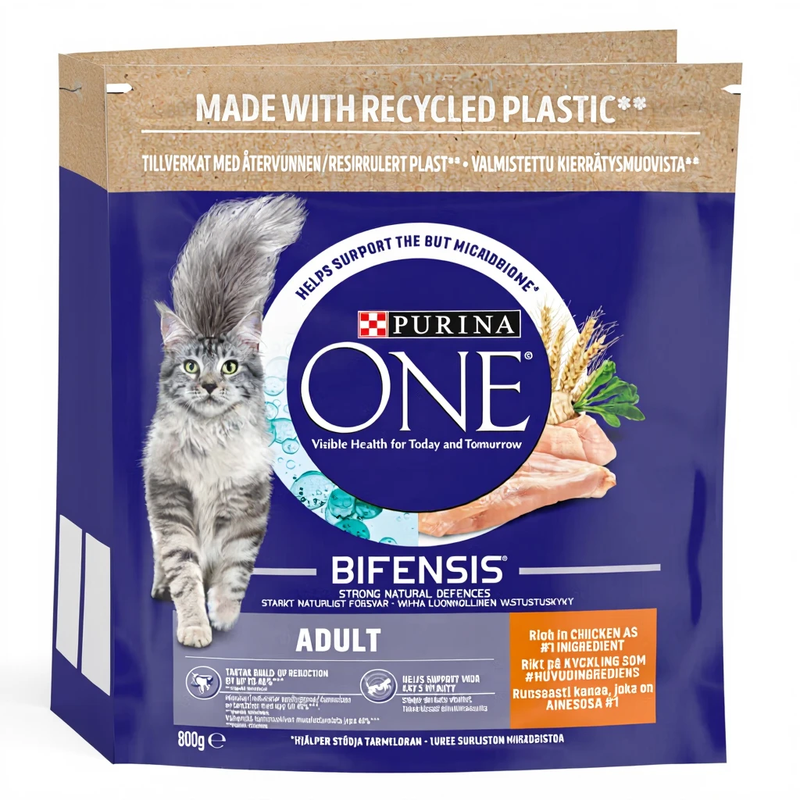One Adult Cat Food with Chicken & Whole Grains 800g