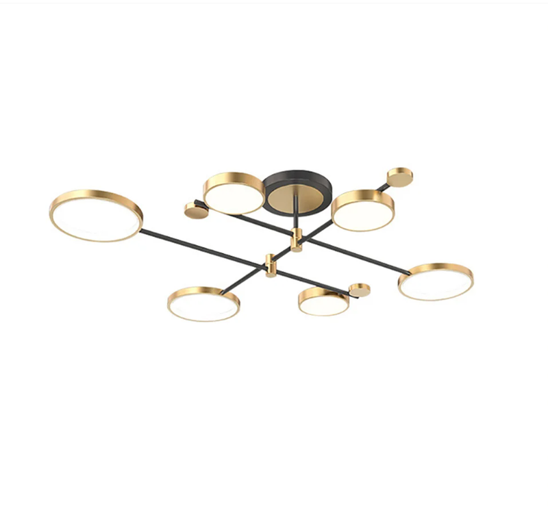 Modern Gold Semi Flush Mount Light LED Ring Ceiling Light