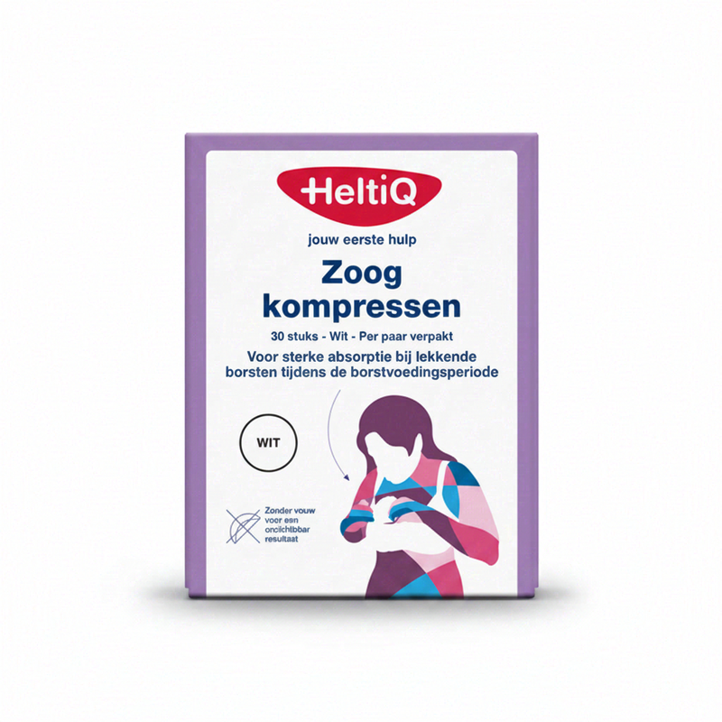 HeltiQ Zoogkompressen wit 1 karton 30 st.