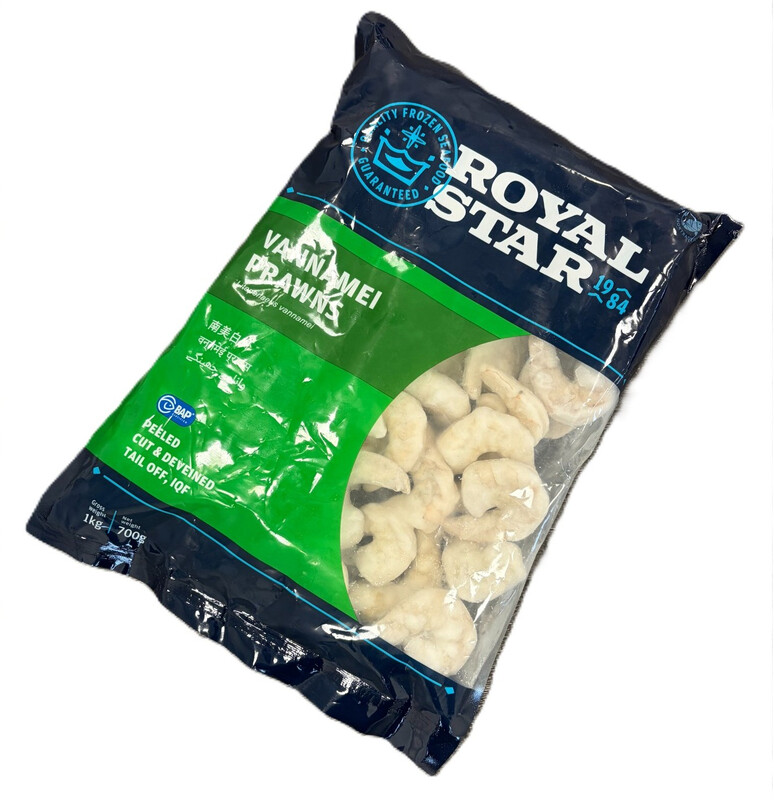 ROYAL STAR Raw Peeled & Deveined Prawn IQF (XL-21/25) 700g net