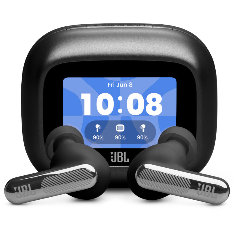 JBL LIVE BEAM 4: Bluetooth-Kopfhörer mit aktiver Geräuschunterdrückung, kabellosem Laden und Smart Case in Schwarz