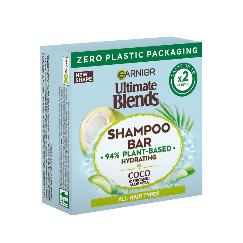 Garnier Ultimate Blends Hydrating Coconut & Organic Aloe Vera Shampoo Bar 60G - White - Image 4