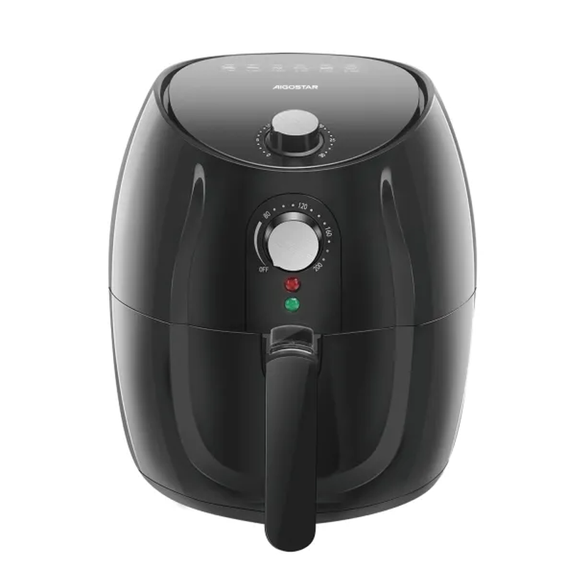 Aigostar Heißluftfritteuse, 1500 W, 3,5 L, 360° Luftzirkulation, mechanische Steuerung, 80-200 ℃, 0-30 Min. Timer