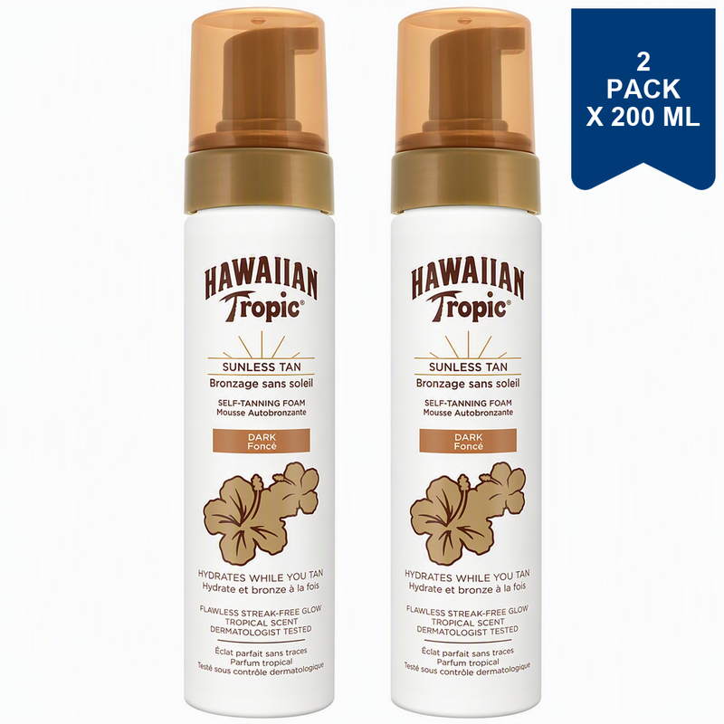 Hawaiian Tropic Zelfbruinende Schuim Donker 200 ml (2-Pack)