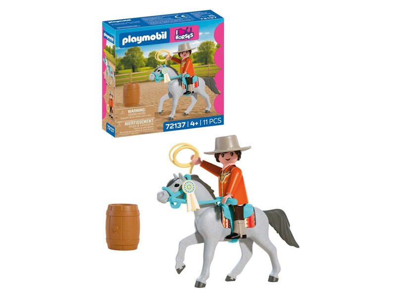 PLAYMOBIL Western Reiten: Spielfigur für kreative Abenteuer im Wilden Westen mit Pferd und Zubehör.