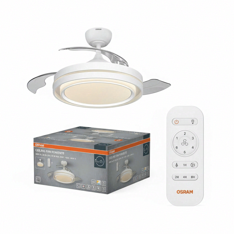 OSRAM Poniente LED Deckenventilator 1060 mm 66 W CCT, weiß